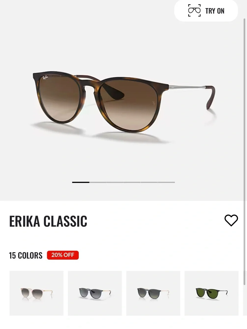 Ray-Ban Brown Tortoise Frame Sunglasses with Brown Lenses - Erika
